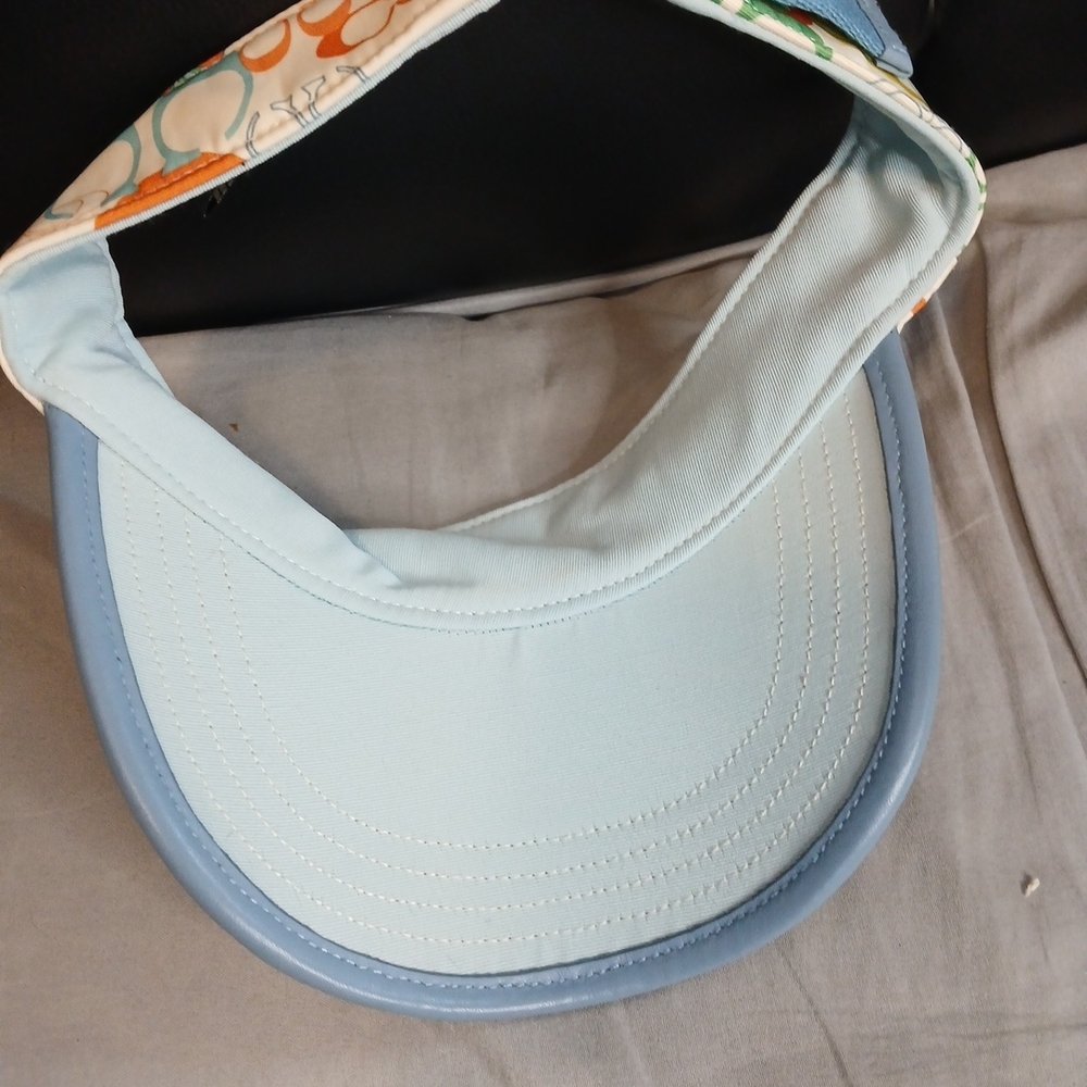 Colorful Coach Mini Bag/Wristlet With Matching Sun Visor - Picture 10 of 10